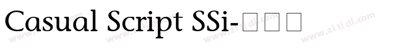 Casual Script SSi字体转换